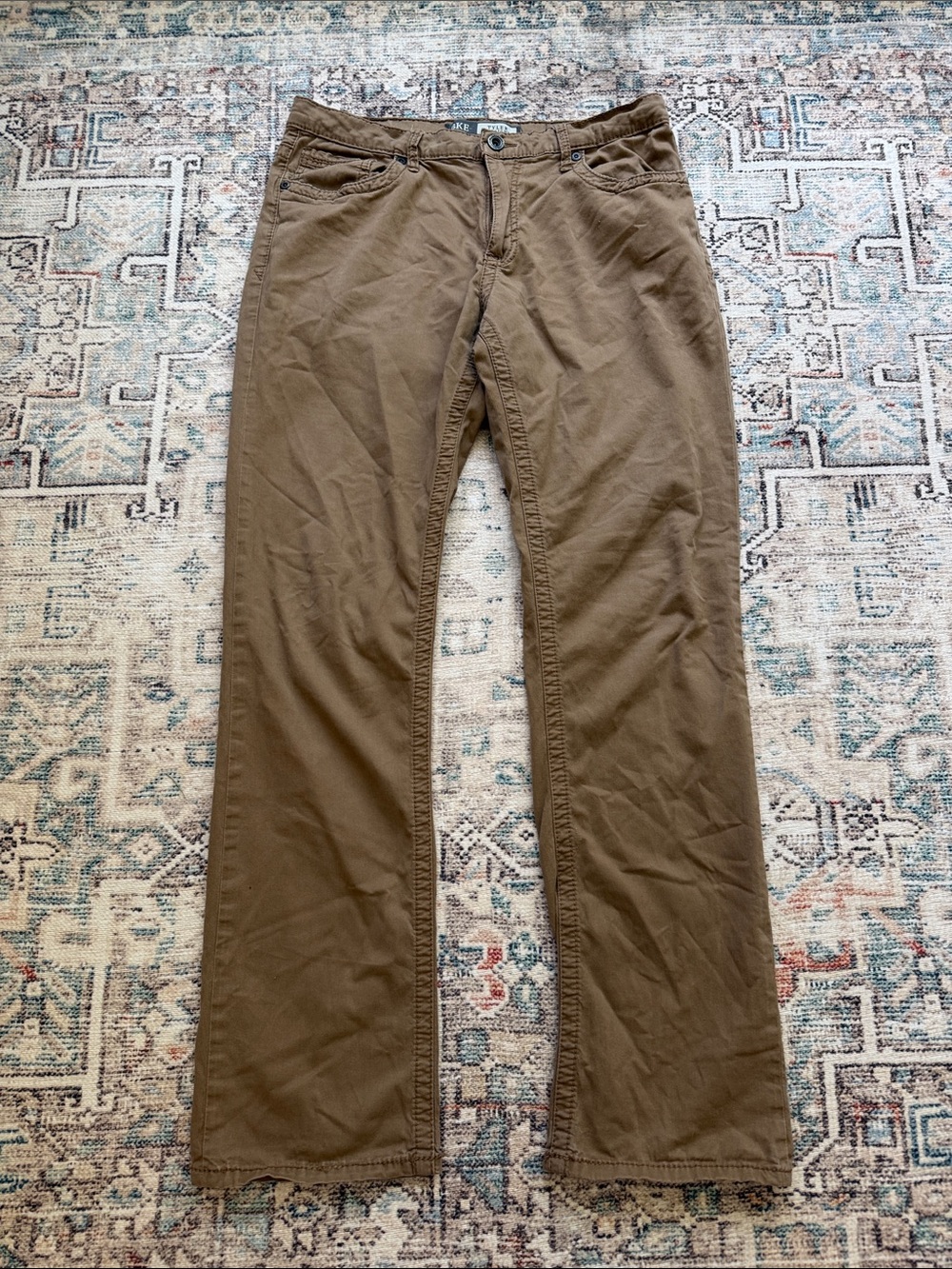 BKE Casuals Tyler Straight Chino Khaki Pants Mens 33xl Measures 34 x 33 Stretch